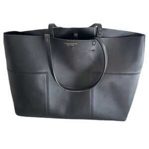 Tory Burch Block T Black Tote Bag